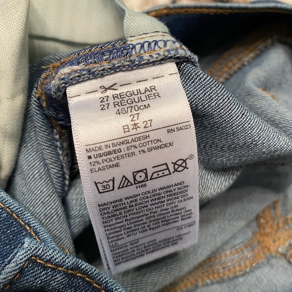 Gap True Skinny jeans. Size 27, blue. - Picture 6 of 6